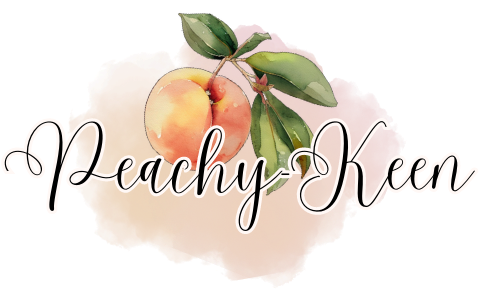 Peachy image behind the words Peachy-Keen